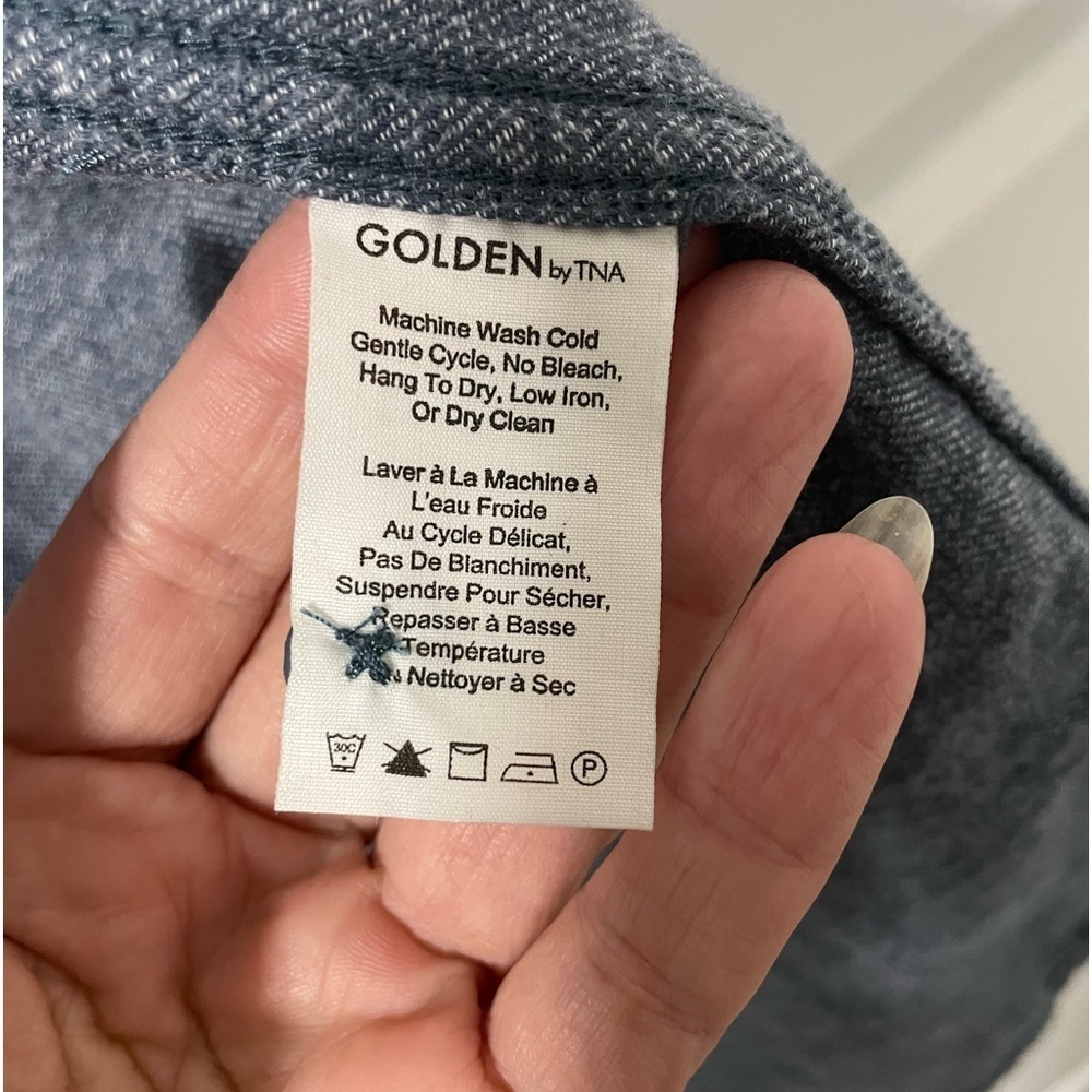 ARITZIA -Golden by TNA | blue button down shirt dress - Picture 5 of 5